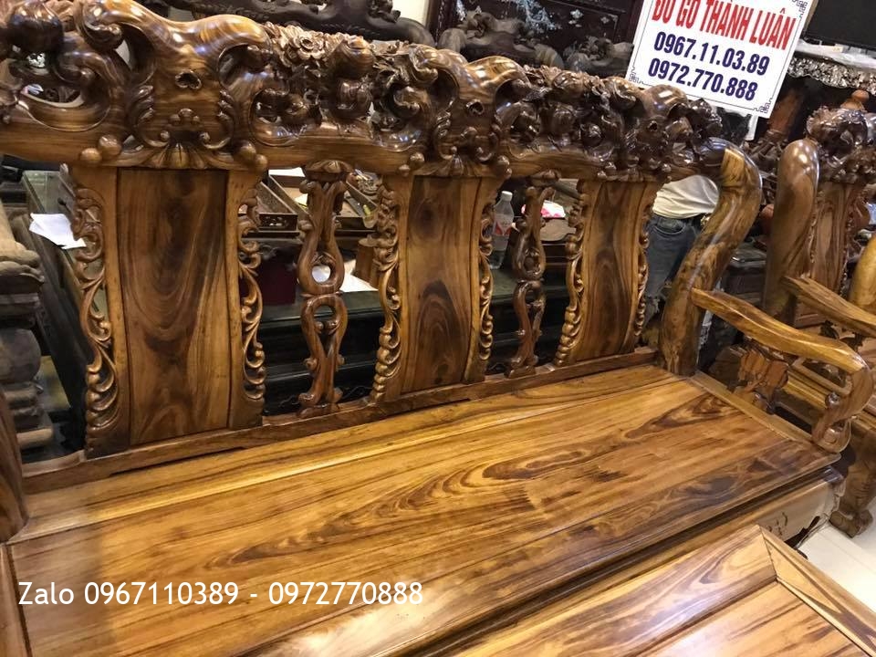 Bộ Ghế Gụ Ta Cột 12. Khách Phú Xuyên HN.