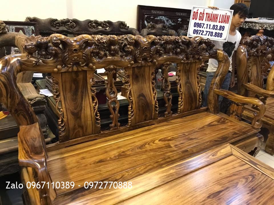 Bộ Ghế Gụ Ta Cột 12. Khách Phú Xuyên HN.