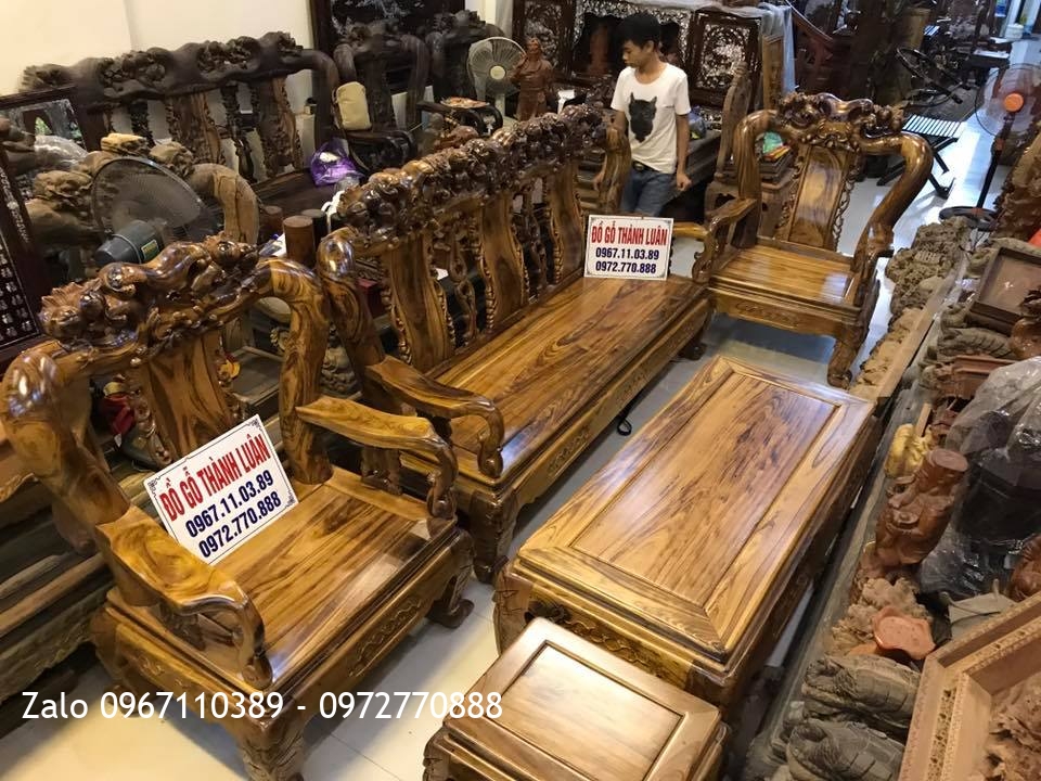 Bộ Ghế Gụ Ta Cột 12. Khách Phú Xuyên HN::.