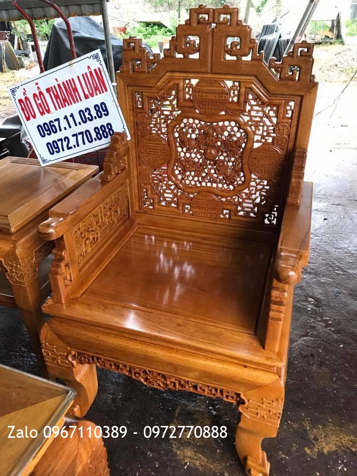 Bộ Trường Kỷ Huế Ngũ Lân Gỗ Gụ Gồm 6 Món.Khách Hà Nam