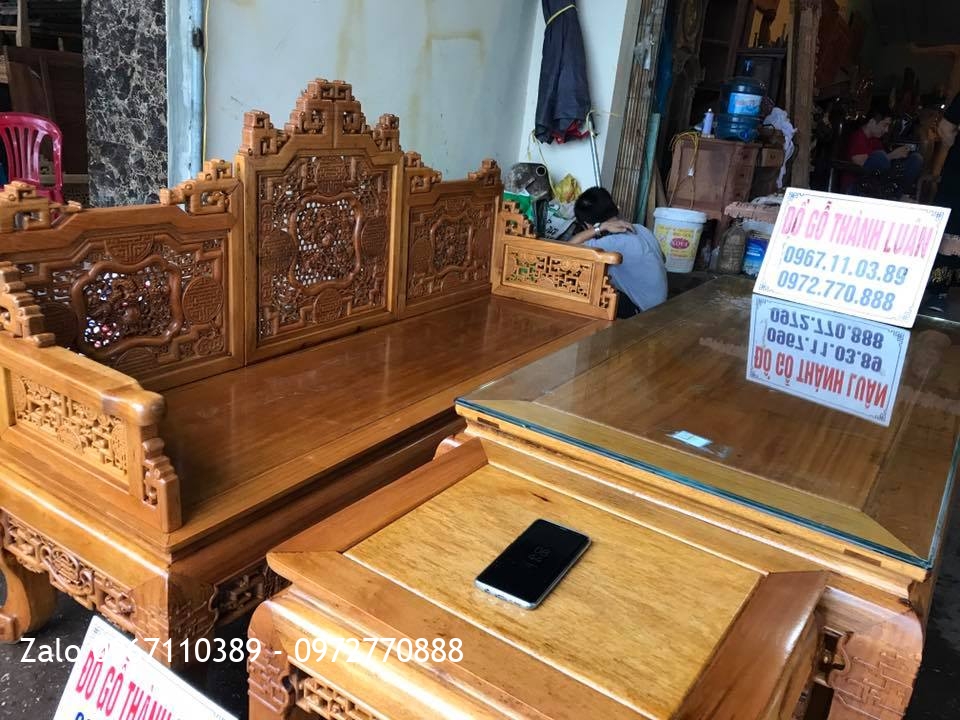 Bộ Trường Kỷ Huế Ngũ Lân Gỗ Gụ Gồm 6 Món.Khách Hà Nam