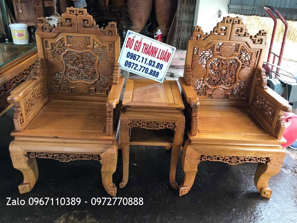 Bộ Trường Kỷ Huế Ngũ Lân Gỗ Gụ Gồm 6 Món.Khách Hà Nam::