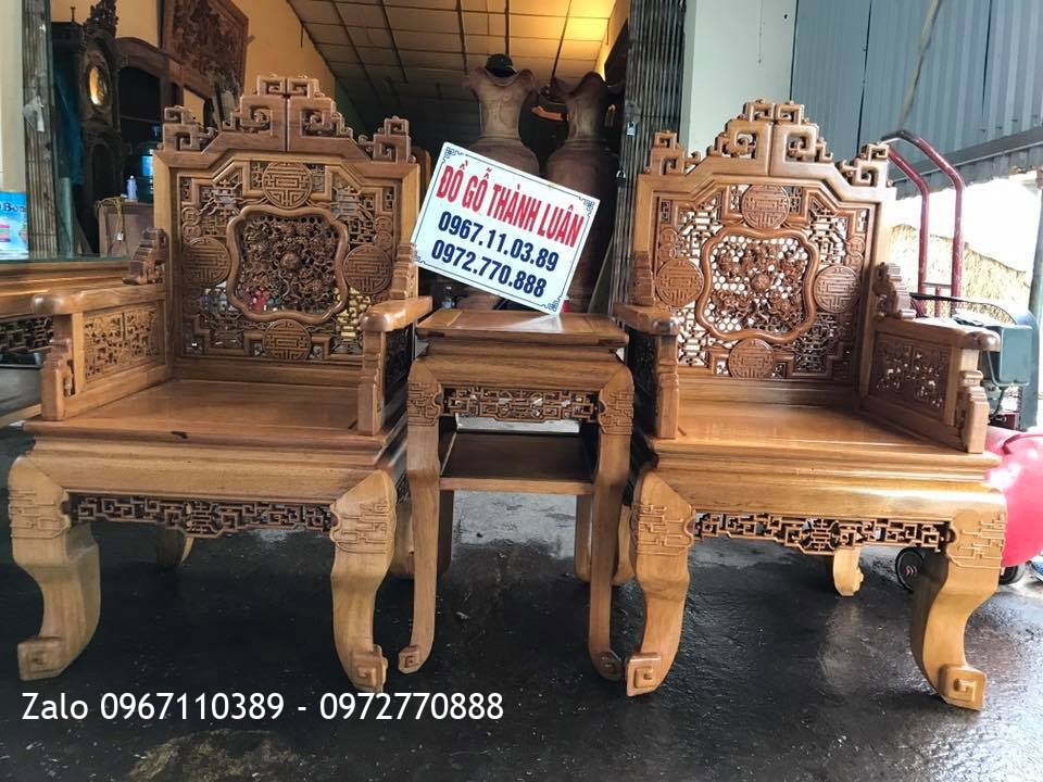 Bộ Trường Kỷ Huế Ngũ Lân Gỗ Gụ Gồm 6 Món.Khách Hà Nam::.