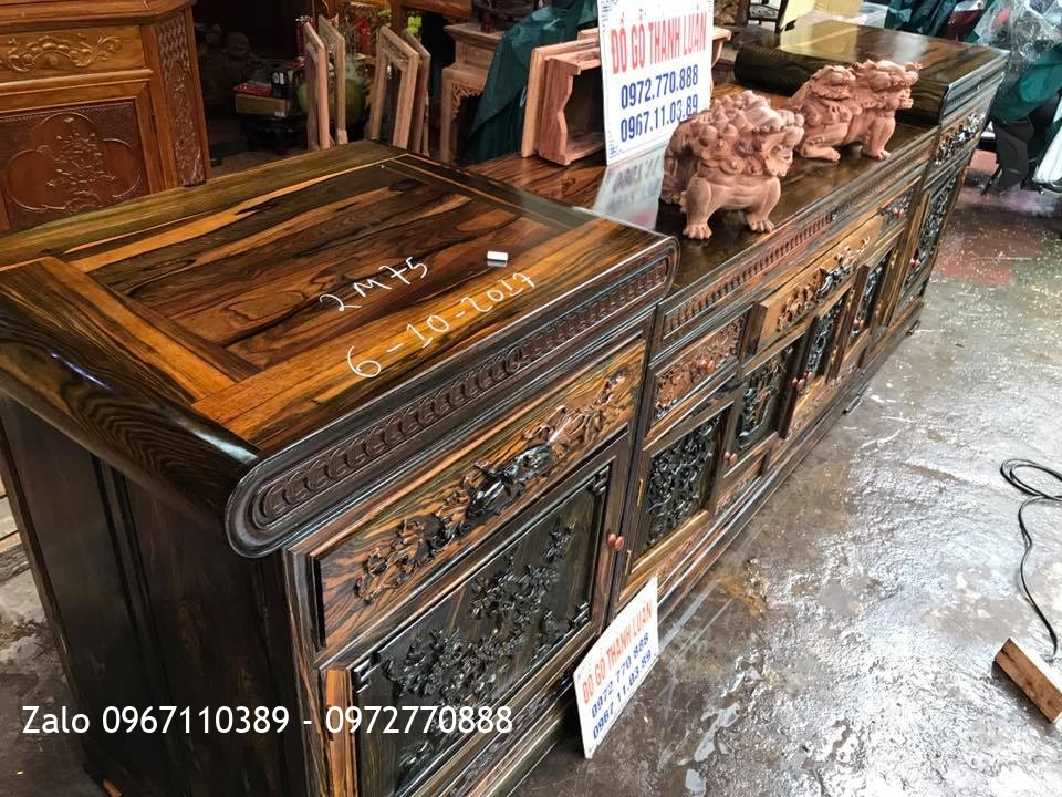 Kệ Tivi Gỗ Mun, Giường ,Bộ Lu-i Và 3 Món Gỗ Gụ Ta, Tủ góc. Bác Đạt Hải Dương.