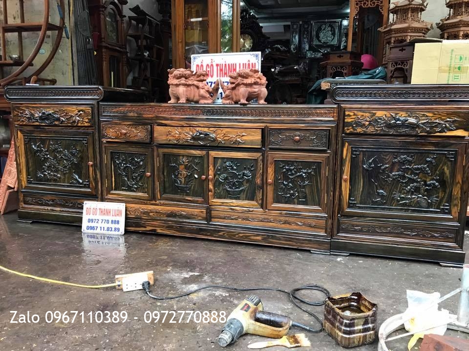 Kệ Tivi Gỗ Mun, Giường ,Bộ Lu-i Và 3 Món Gỗ Gụ Ta, Tủ góc. Bác Đạt Hải Dương: