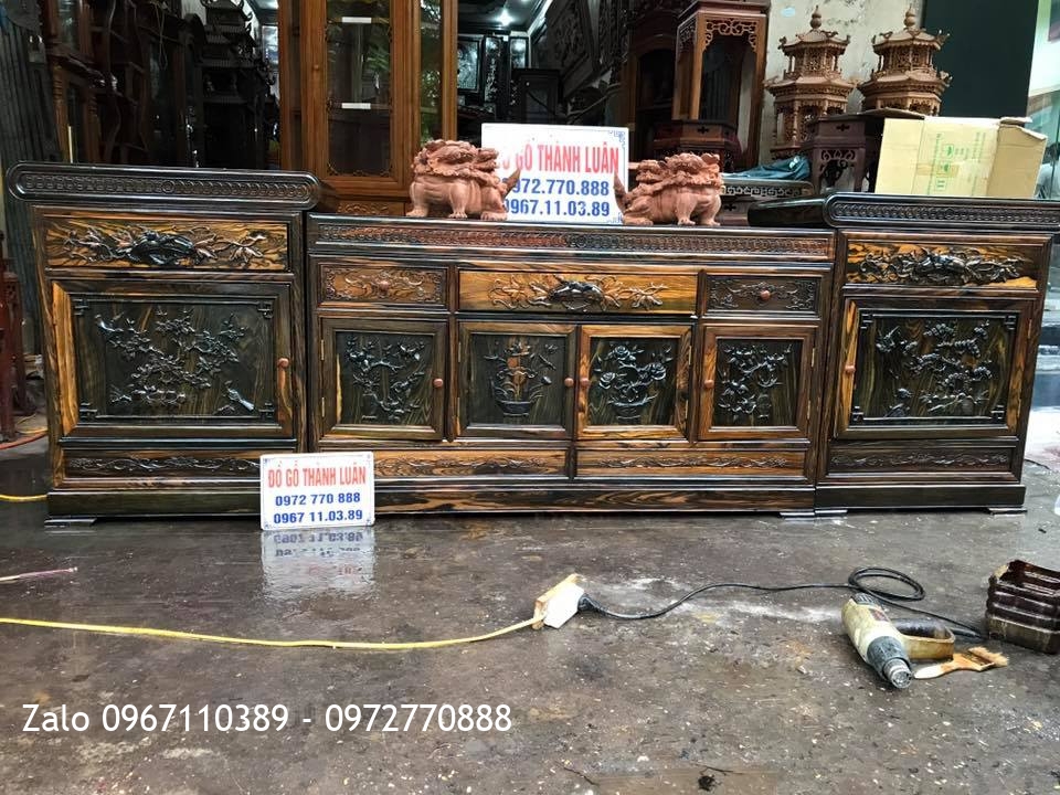 Kệ Tivi Gỗ Mun, Giường ,Bộ Lu-i Và 3 Món Gỗ Gụ Ta, Tủ góc. Bác Đạt Hải Dương:.