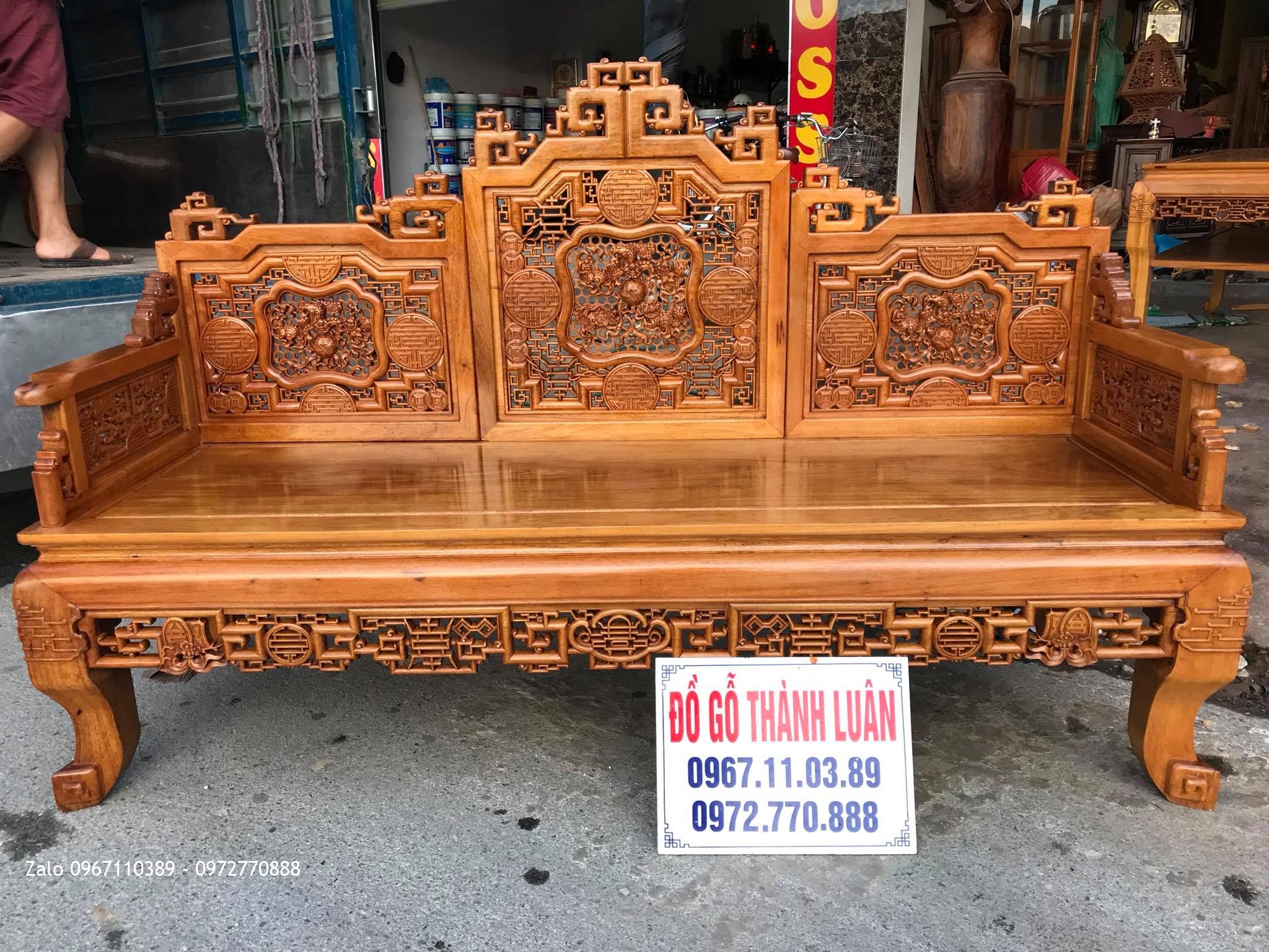Bộ Trường Kỷ Huế Ngũ Lân Gỗ Gụ. Chú Cương Hưng Yên