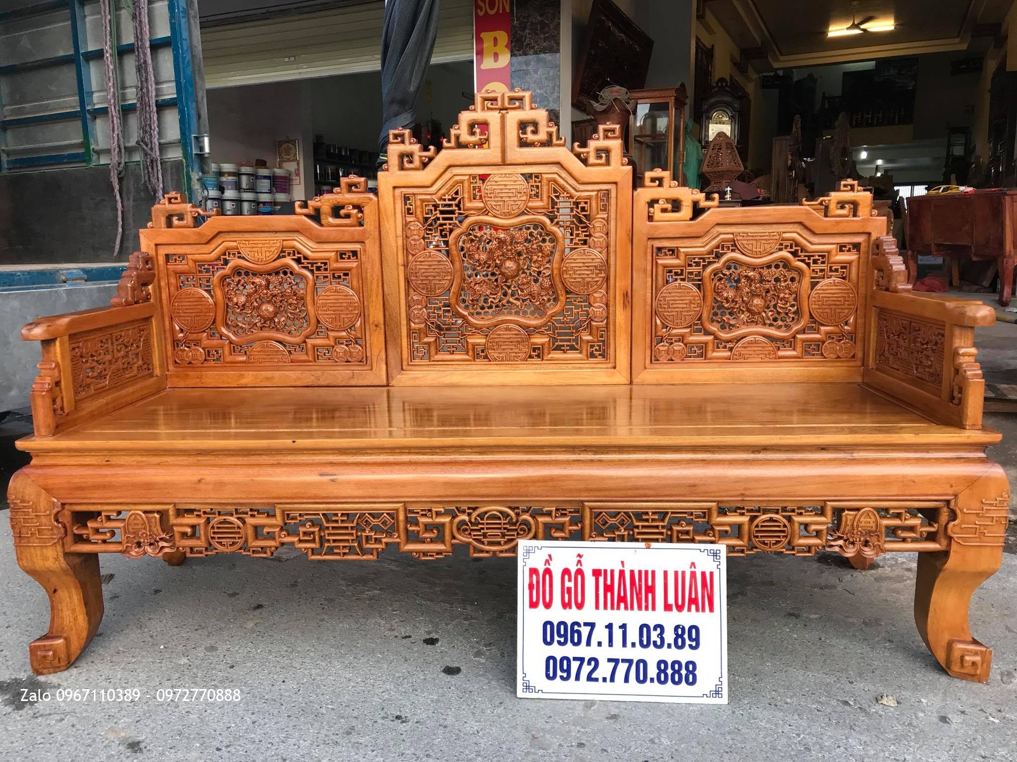 Bộ Trường Kỷ Huế Ngũ Lân Gỗ Gụ. Chú Cương Hưng Yên.