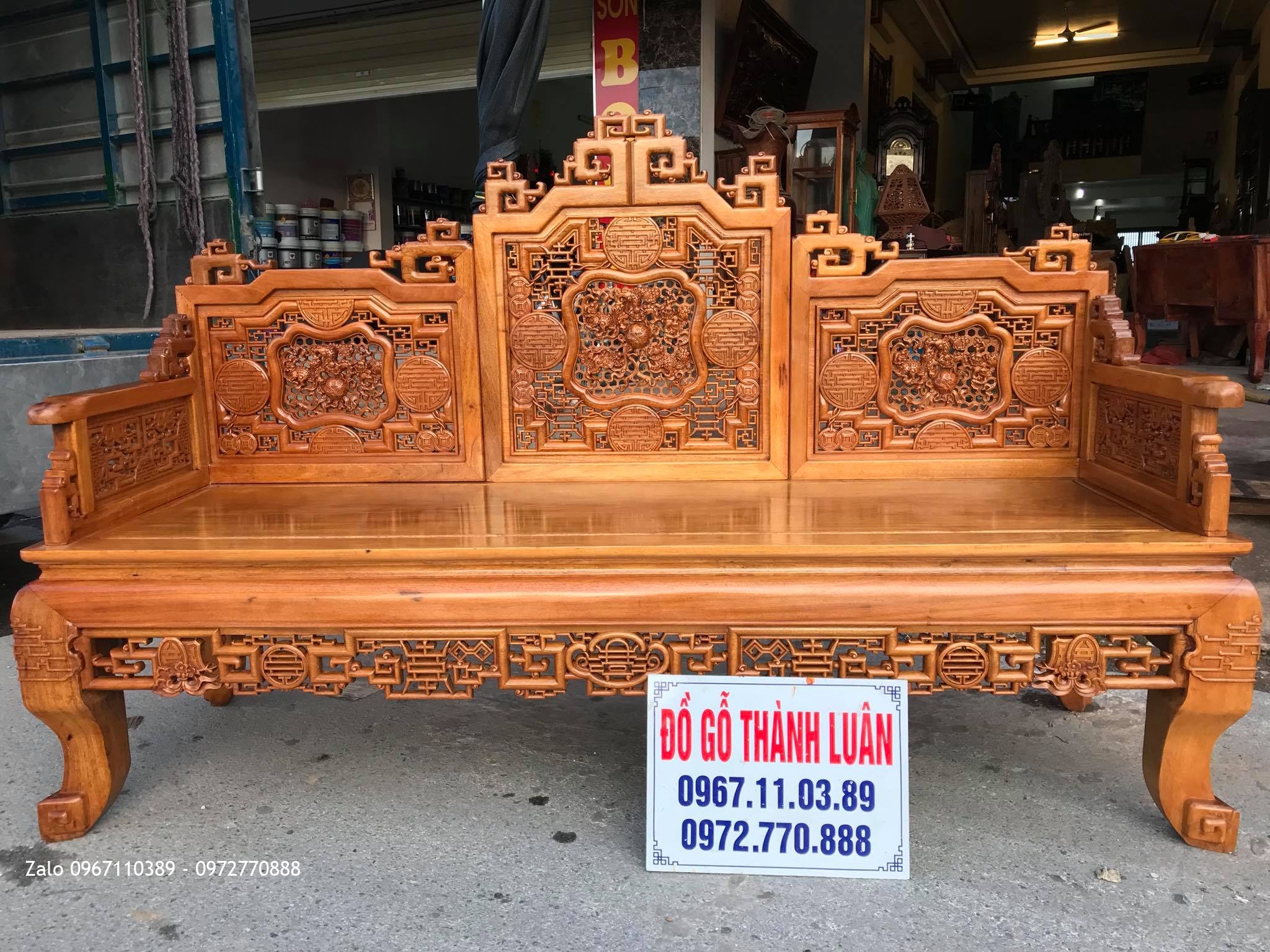 Bộ Trường Kỷ Huế Ngũ Lân Gỗ Gụ. Chú Cương Hưng Yên.