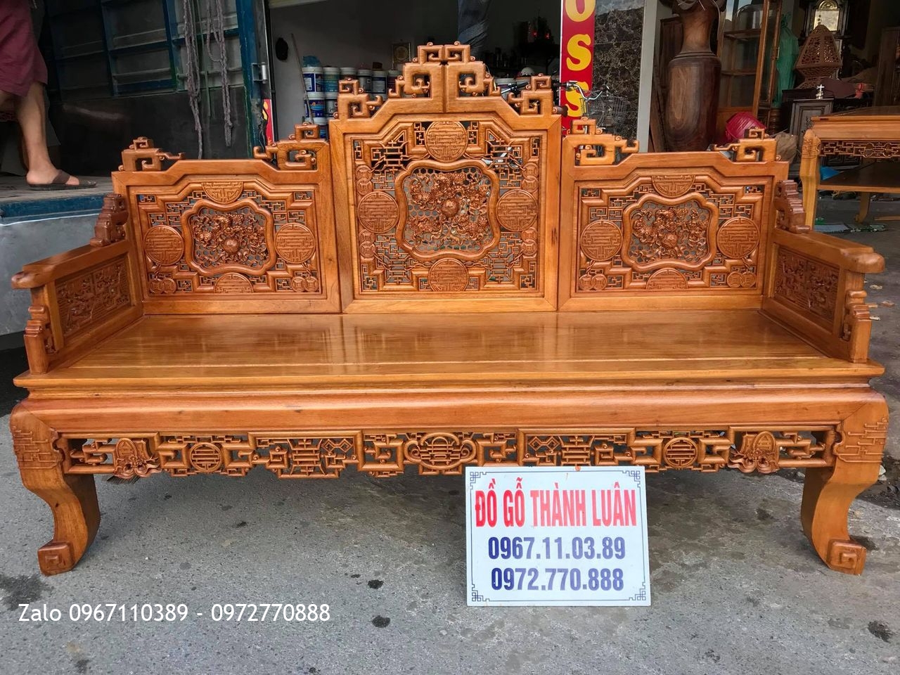 Bộ Trường Kỷ Huế Ngũ Lân Gỗ Gụ. Chú Cương Hưng Yên