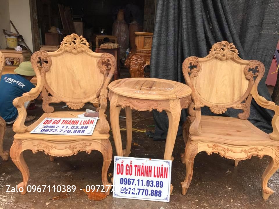 2 Bộ Ghế Lu-i 3 Món Gỗ Gụ Ta Quảng Bình.