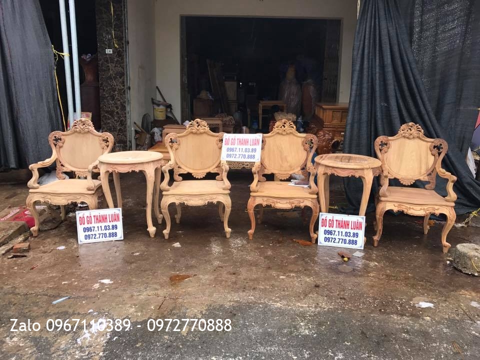 2 Bộ Ghế Lu-i 3 Món Gỗ Gụ Ta Quảng Bình:::.