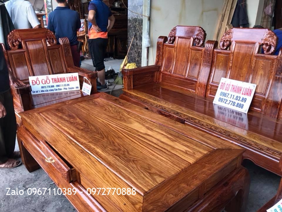 Bộ Ghế Đầu Voi Như Ý, Sập Gụ Tứ Diện. Khách Mỹ Đức Hà Nội