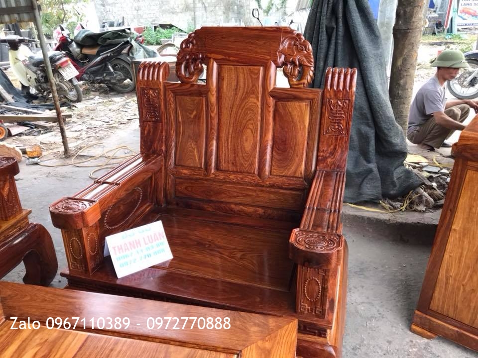 Bộ Ghế Đầu Voi Như Ý, Sập Gụ Tứ Diện. Khách Mỹ Đức Hà Nội ,.