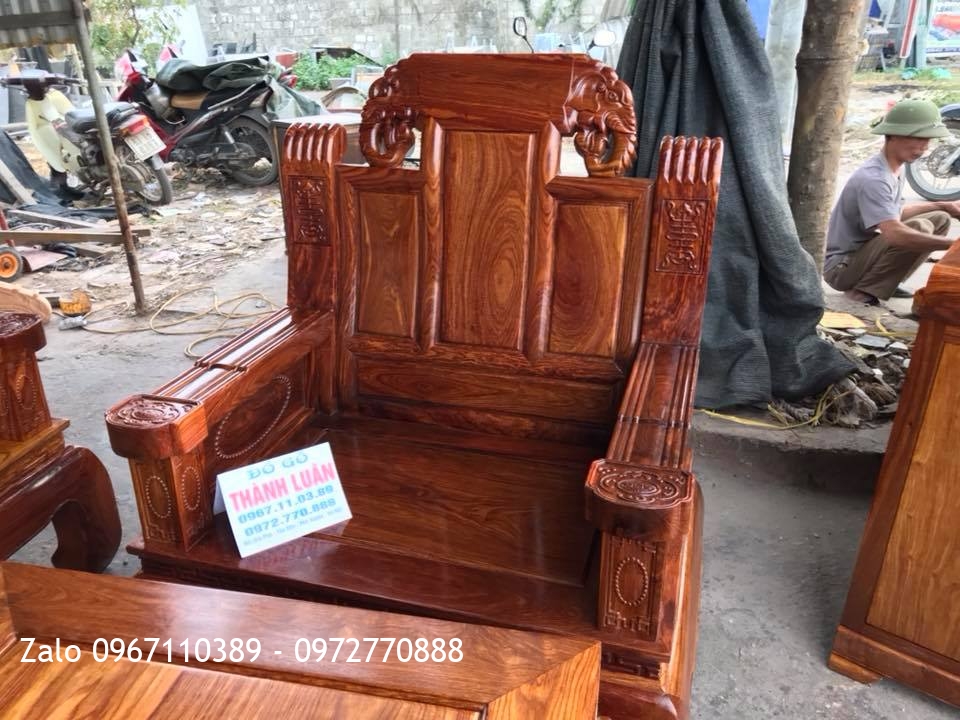 Bộ Ghế Đầu Voi Như Ý, Sập Gụ Tứ Diện. Khách Mỹ Đức Hà Nội ,.