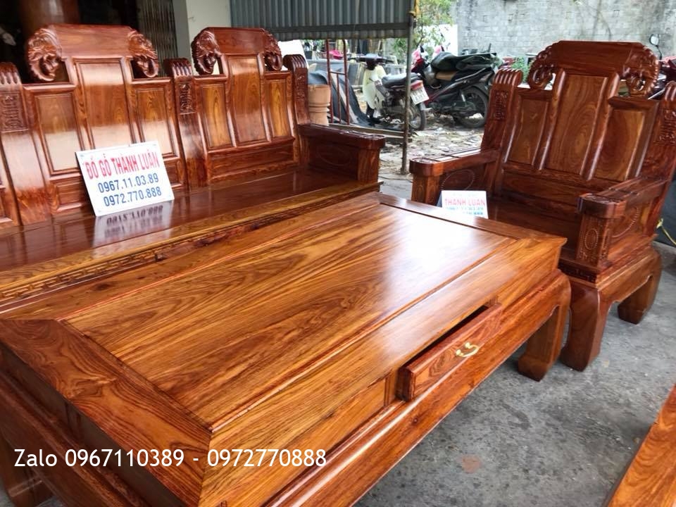 Bộ Ghế Đầu Voi Như Ý, Sập Gụ Tứ Diện. Khách Mỹ Đức Hà Nội. ..