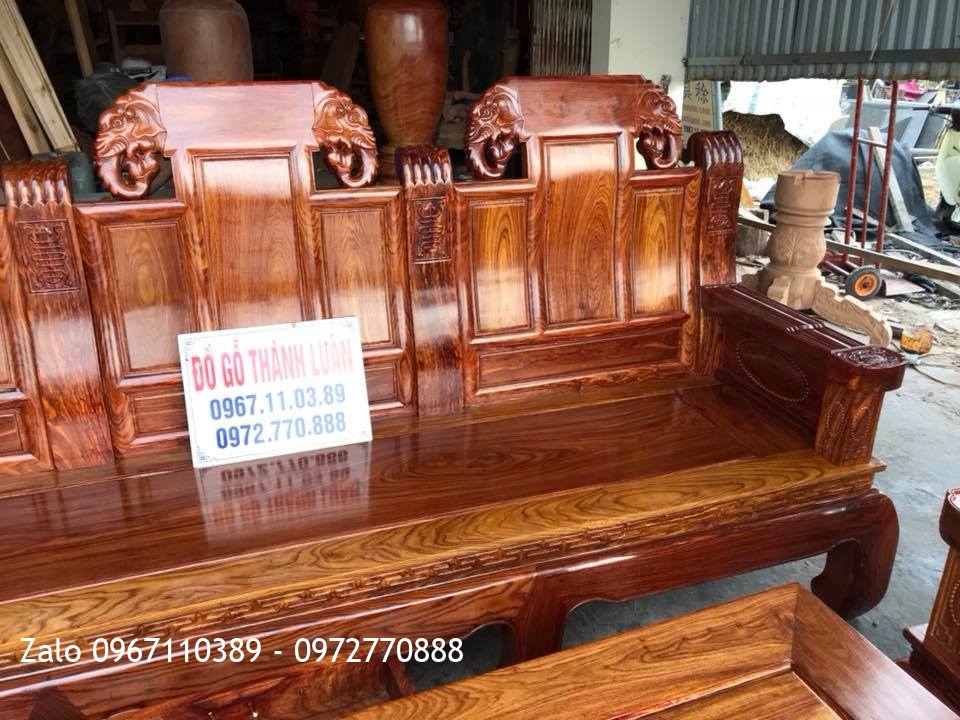 Bộ Ghế Đầu Voi Như Ý, Sập Gụ Tứ Diện. Khách Mỹ Đức Hà Nội.