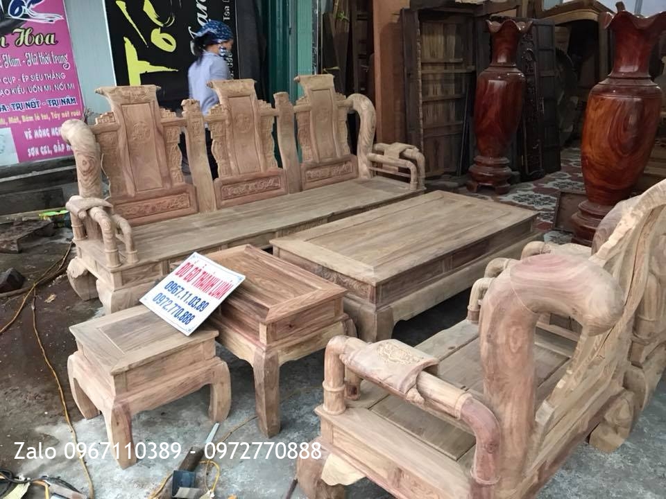 Bộ Tần Thủy Hoàng Gỗ Hương Vân Đỏ Nam Phi