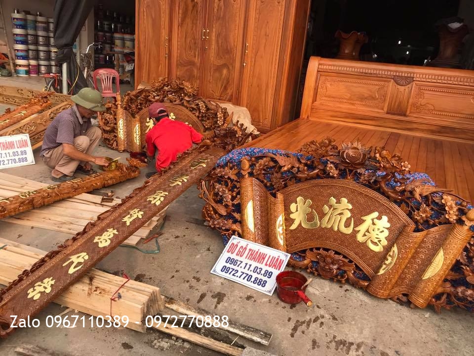 2 Bộ Cuốn Thư Câu Đối Gỗ Gụ.Khách Bắc Giang