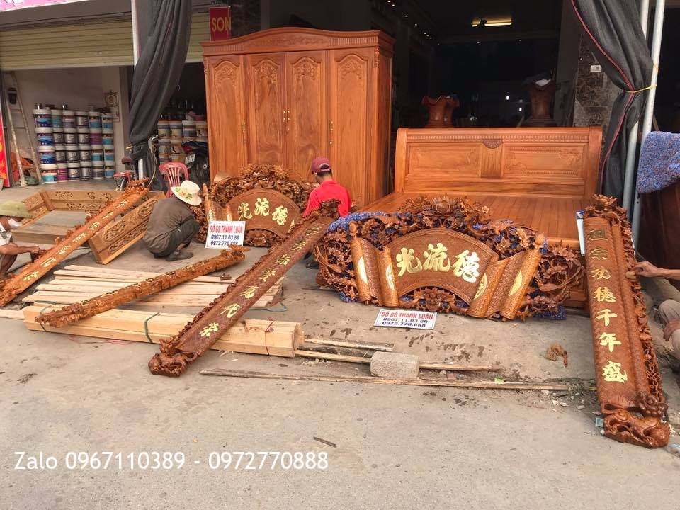 2 Bộ Cuốn Thư Câu Đối Gỗ Gụ.Khách Bắc Giang: