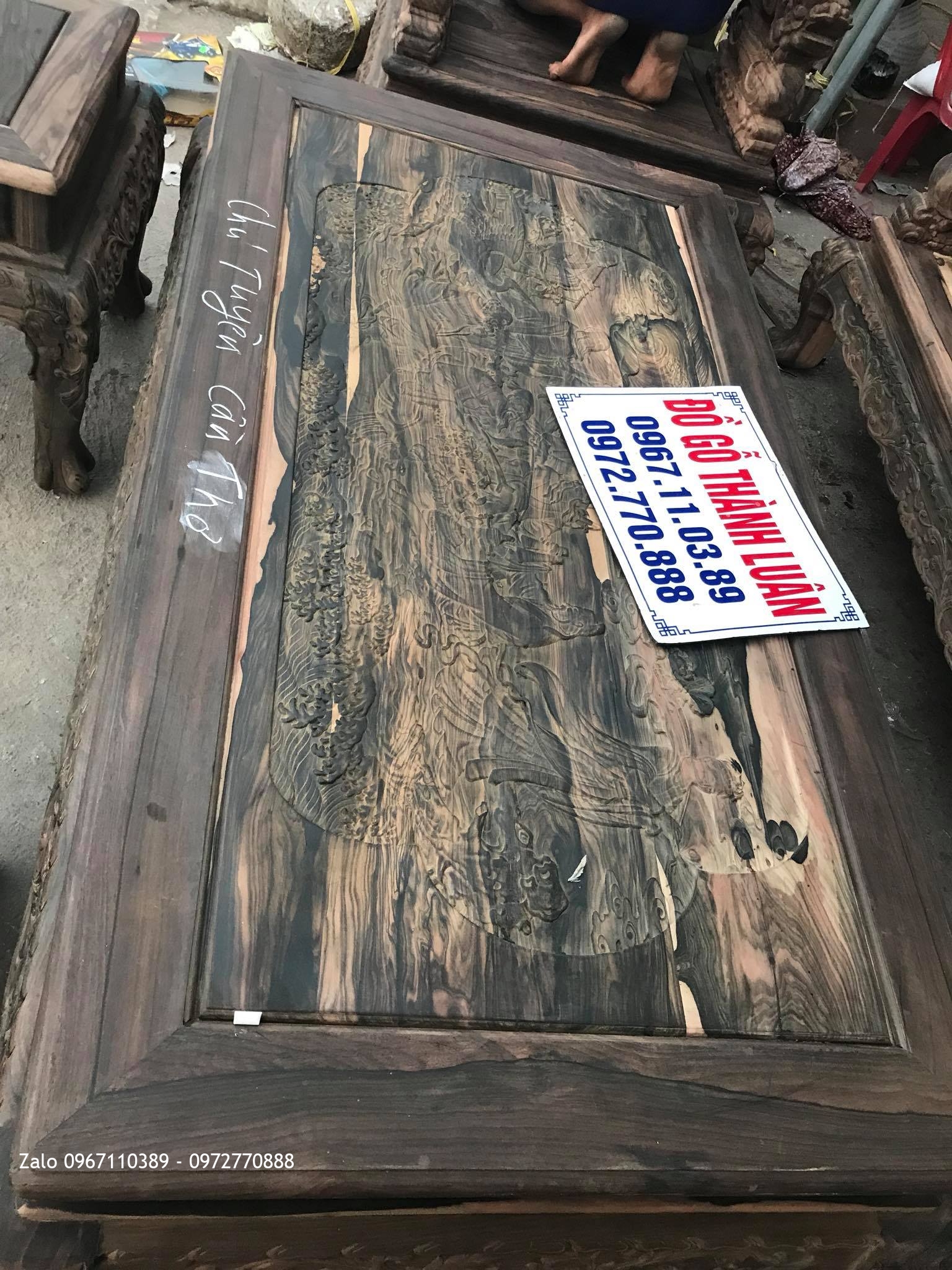 Bộ Bàn Ghế Minh Nghê Gỗ Mun C13 Gồm 6 Món VÍP. Chú Tuyên Cần Thơ.