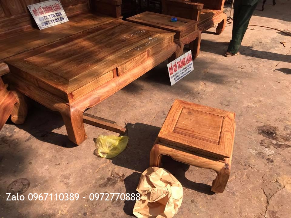 Bộ Ghế Như Ý Đầu Voi Gỗ Hương Vân Đỏ..