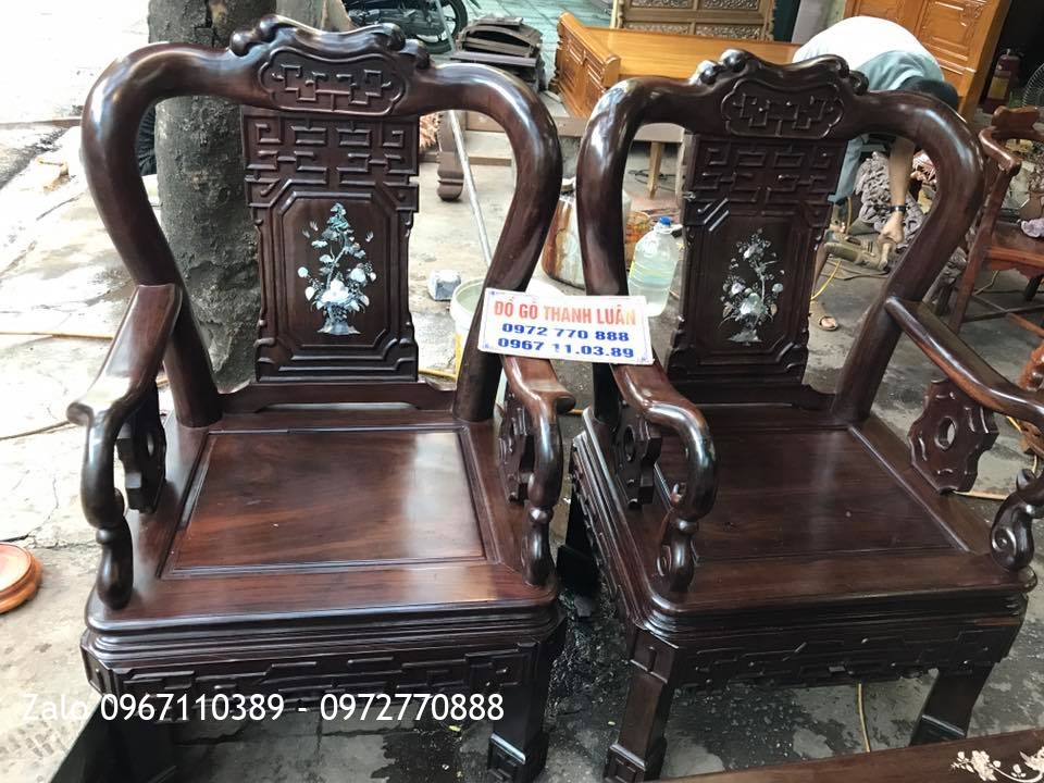 Bộ Minh Quốc Triện Gỗ Gụ Ta,.