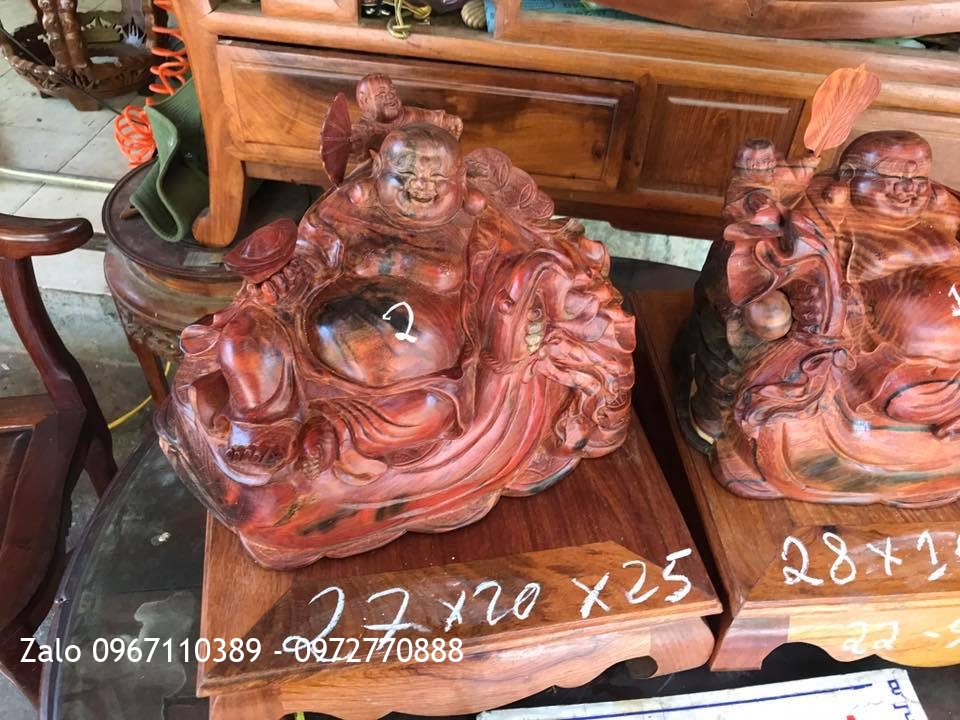 2 Ông Tượng Dilac Gỗ Trắc Đỏ