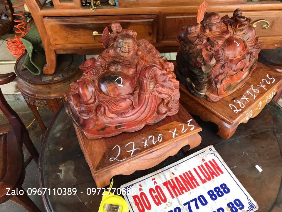 2 Ông Tượng Dilac Gỗ Trắc Đỏ:.