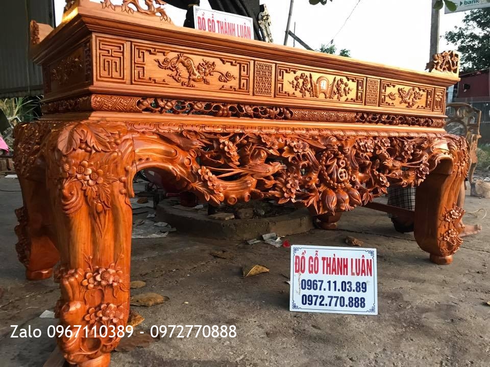 2 Sập Thờ Gỗ Gõ Mai Điểu Và Sập Tứ Linh Gỗ Gụ. Chị Bích Hà Nội.