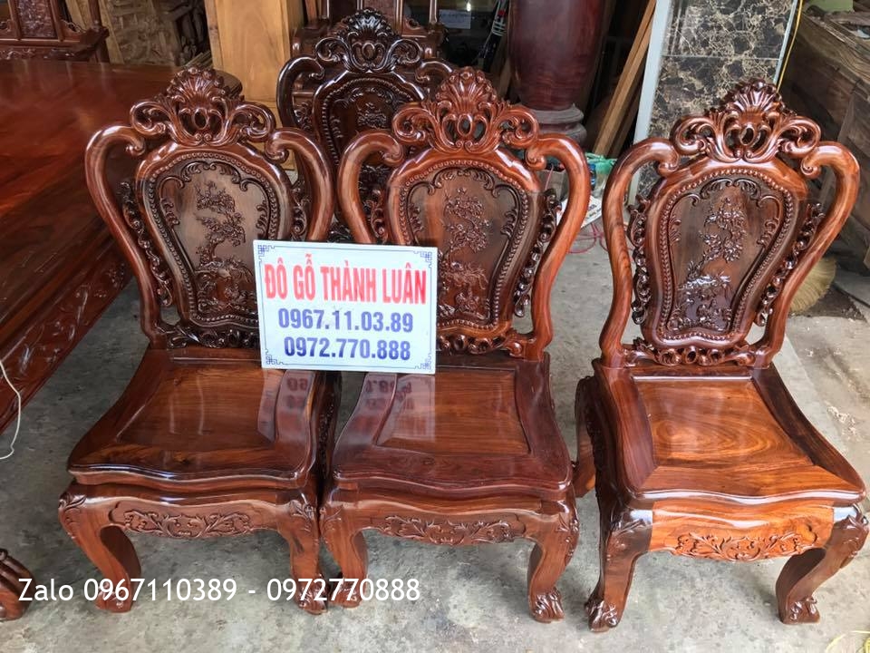 Bộ Bàn Ghế Ăn Gỗ Cẩm Lai Lào. Chị Tím Nha Trang,.::.