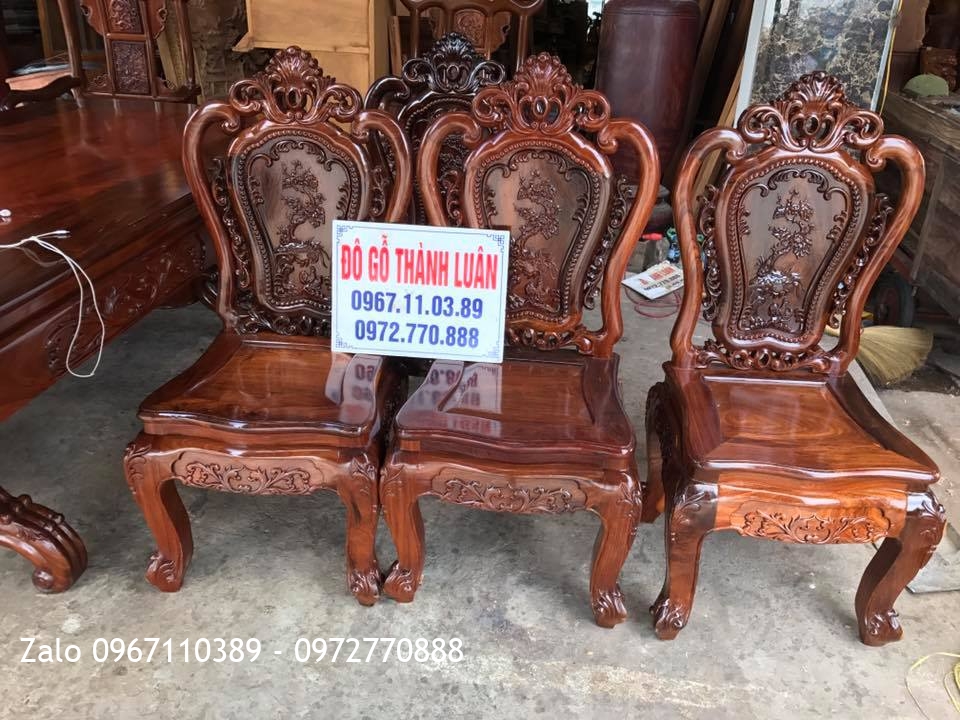 Bộ Bàn Ghế Ăn Gỗ Cẩm Lai Lào. Chị Tím Nha Trang.:.