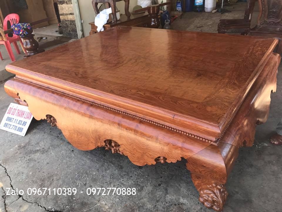 Sập Cẩm Lai Nam Phi Mặt 1 Lá Vân Chọn. A Toàn Hoà Mạc Hà Nam.: