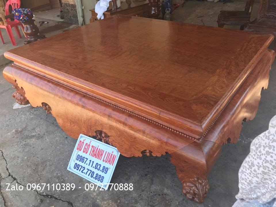 Sập Cẩm Lai Nam Phi Mặt 1 Lá Vân Chọn. A Toàn Hoà Mạc Hà Nam: