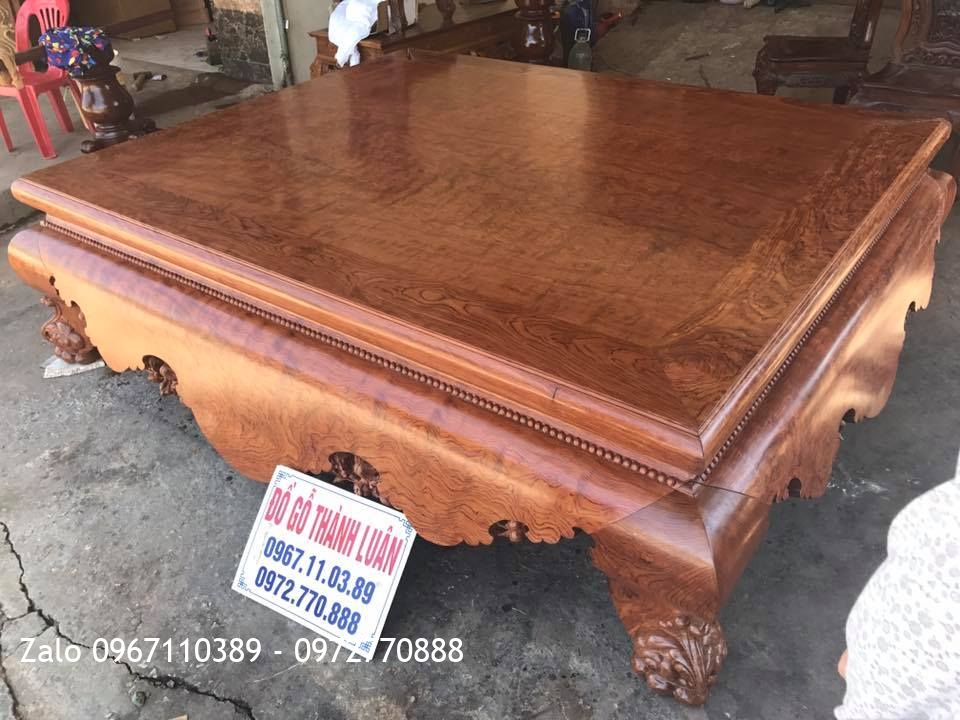 Sập Cẩm Lai Nam Phi Mặt 1 Lá Vân Chọn. A Toàn Hoà Mạc Hà Nam: