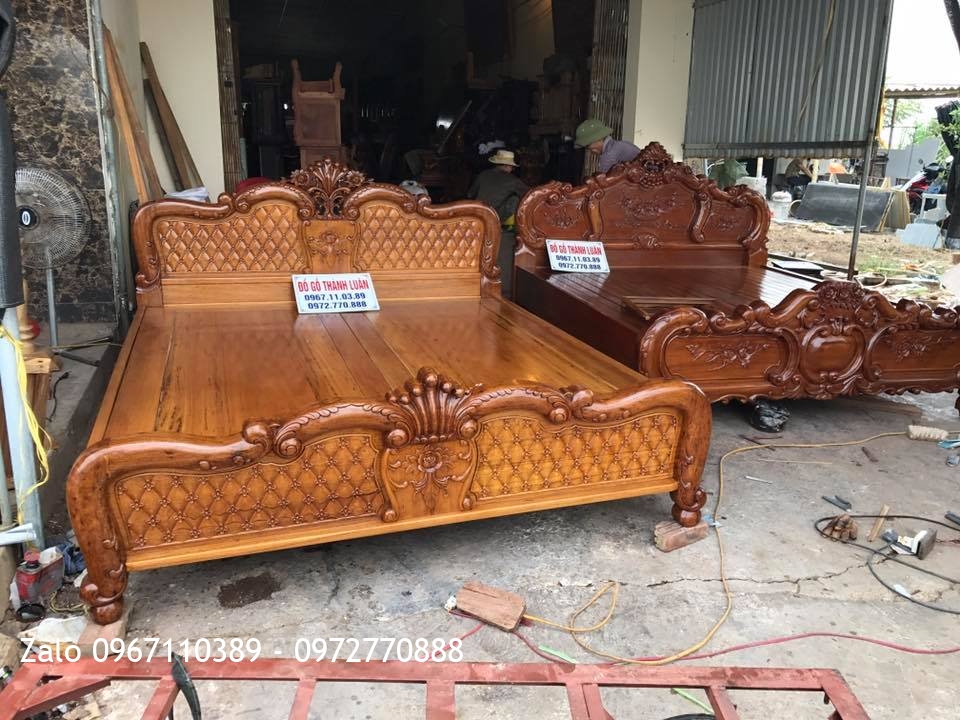 Giường Và Tủ Áo Gỗ Gụ::.