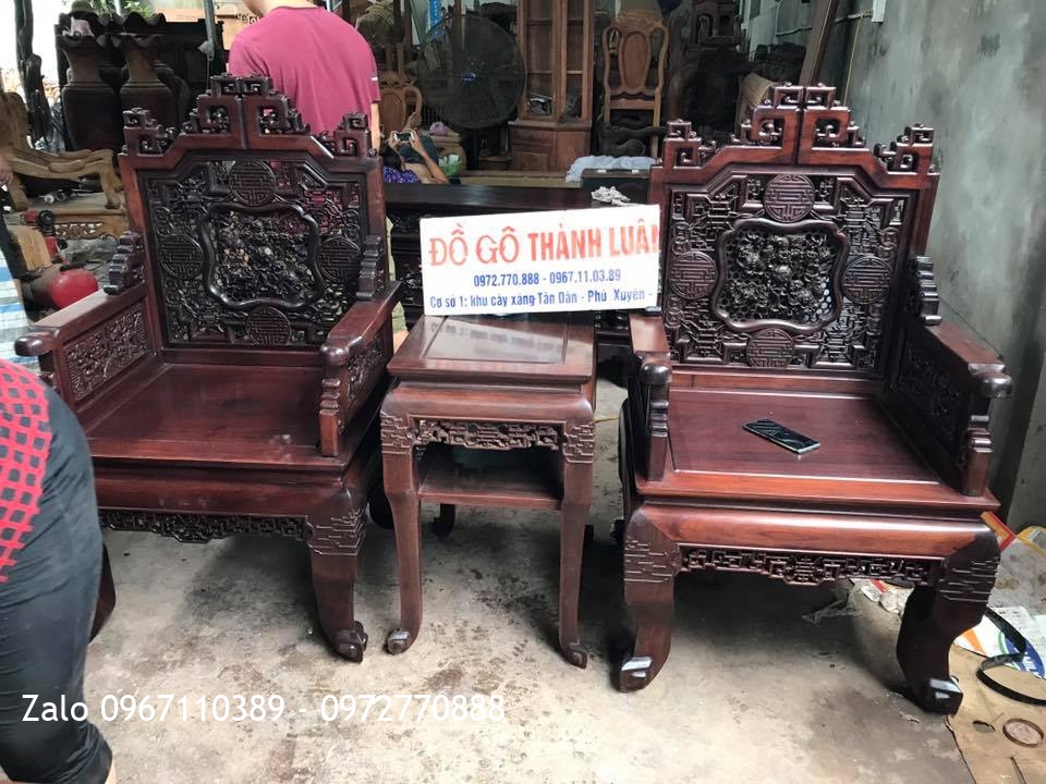 Kệ Tivi, Bộ Trường Kỷ Huế Ngũ Lân Gỗ Gụ-