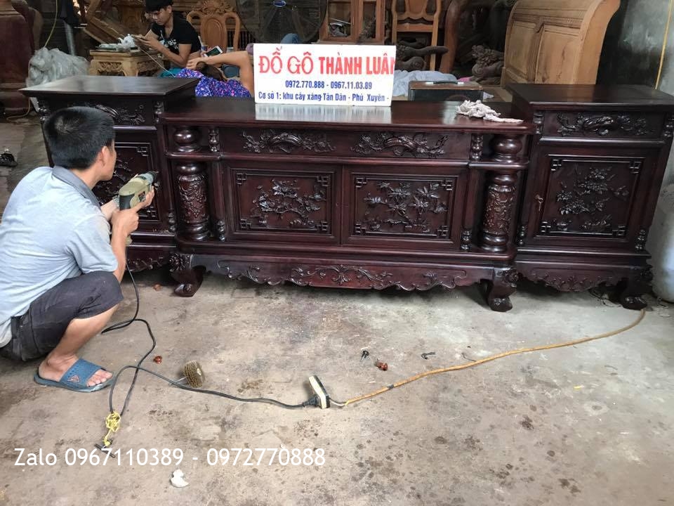 Kệ Tivi, Bộ Trường Kỷ Huế Ngũ Lân Gỗ Gụ.::