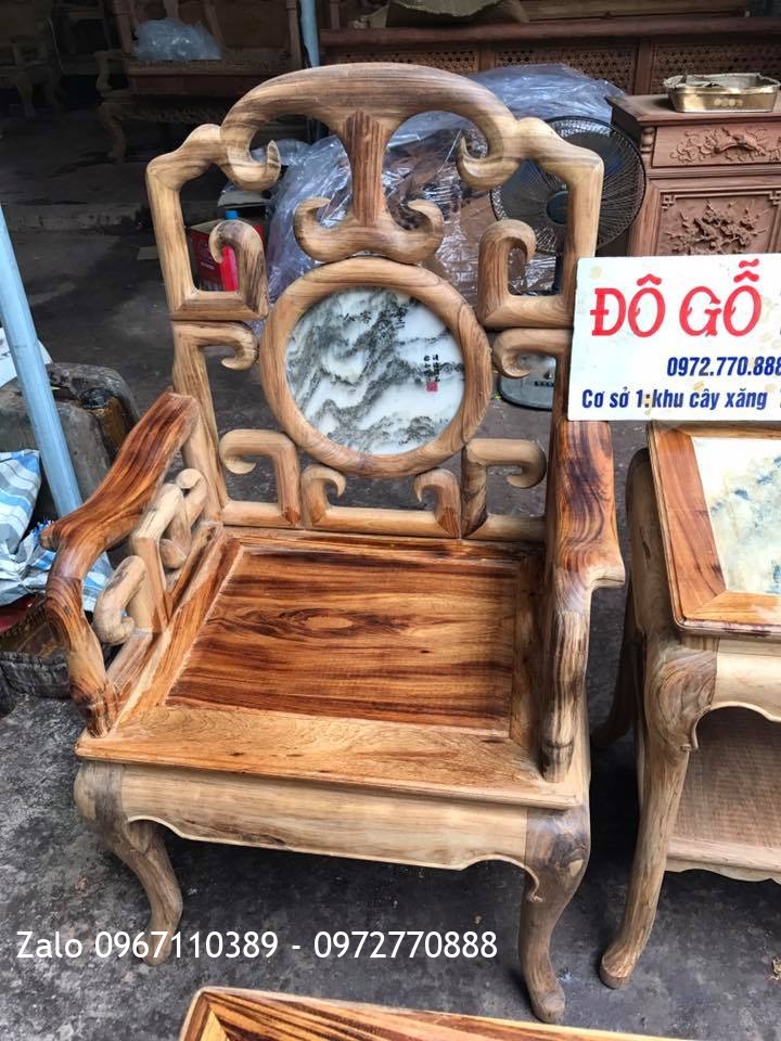 Bộ Ghế Móc Mỏ Gụ Ta Quảng Bình. 6 Món