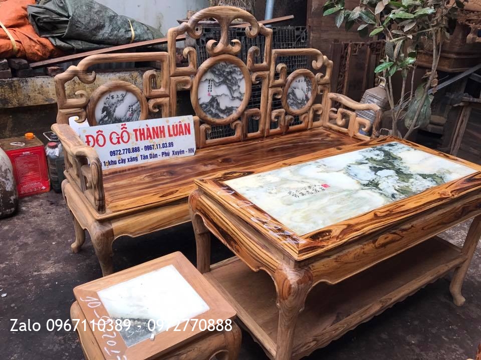 Bộ Ghế Móc Mỏ Gụ Ta Quảng Bình. 6 Món-