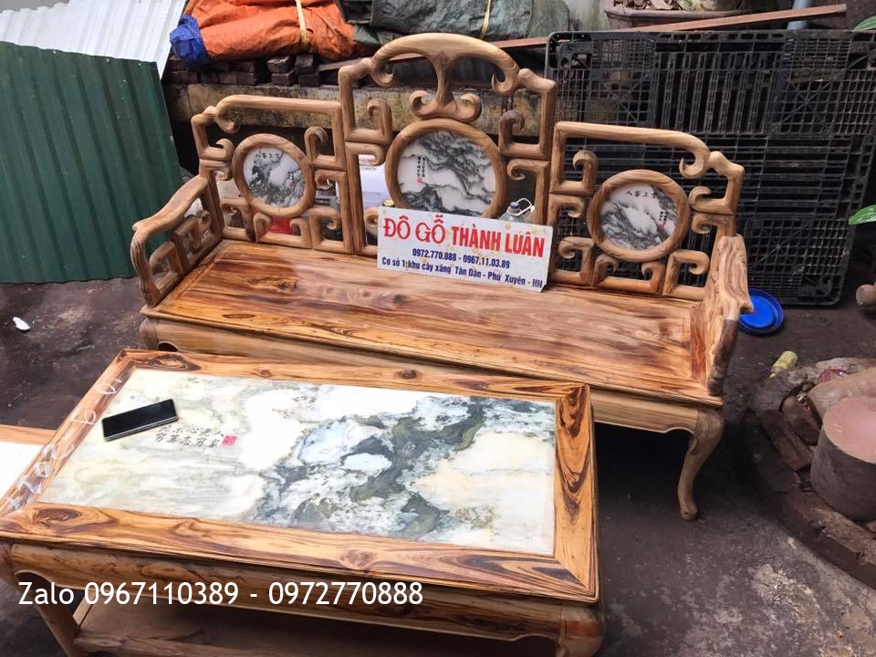 Bộ Ghế Móc Mỏ Gụ Ta Quảng Bình. 6 Món,.:.