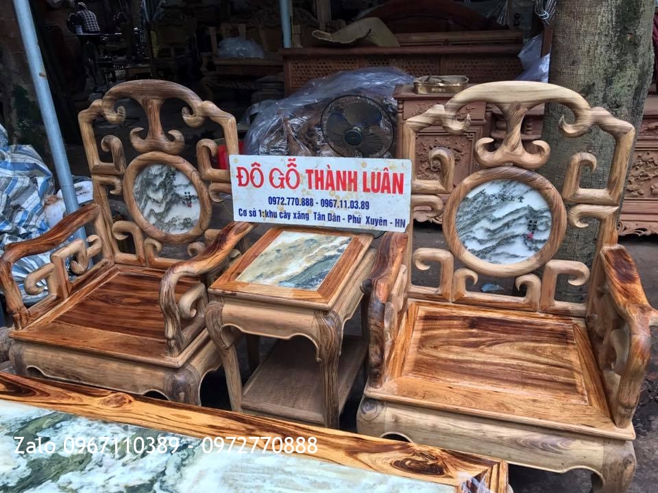 Bộ Ghế Móc Mỏ Gụ Ta Quảng Bình. 6 Món.