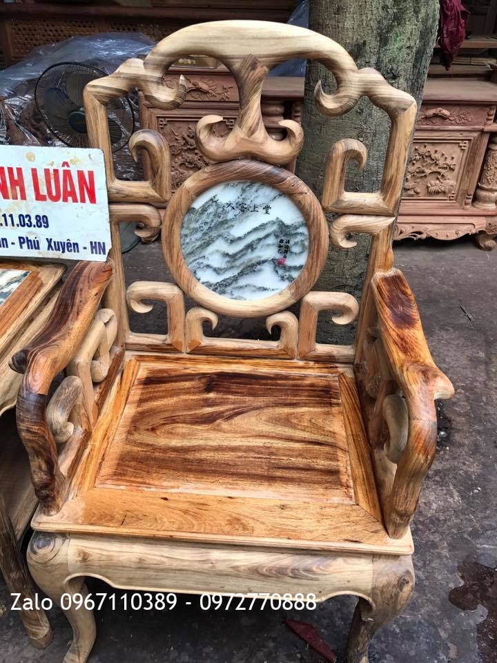 Bộ Ghế Móc Mỏ Gụ Ta Quảng Bình. 6 Món.
