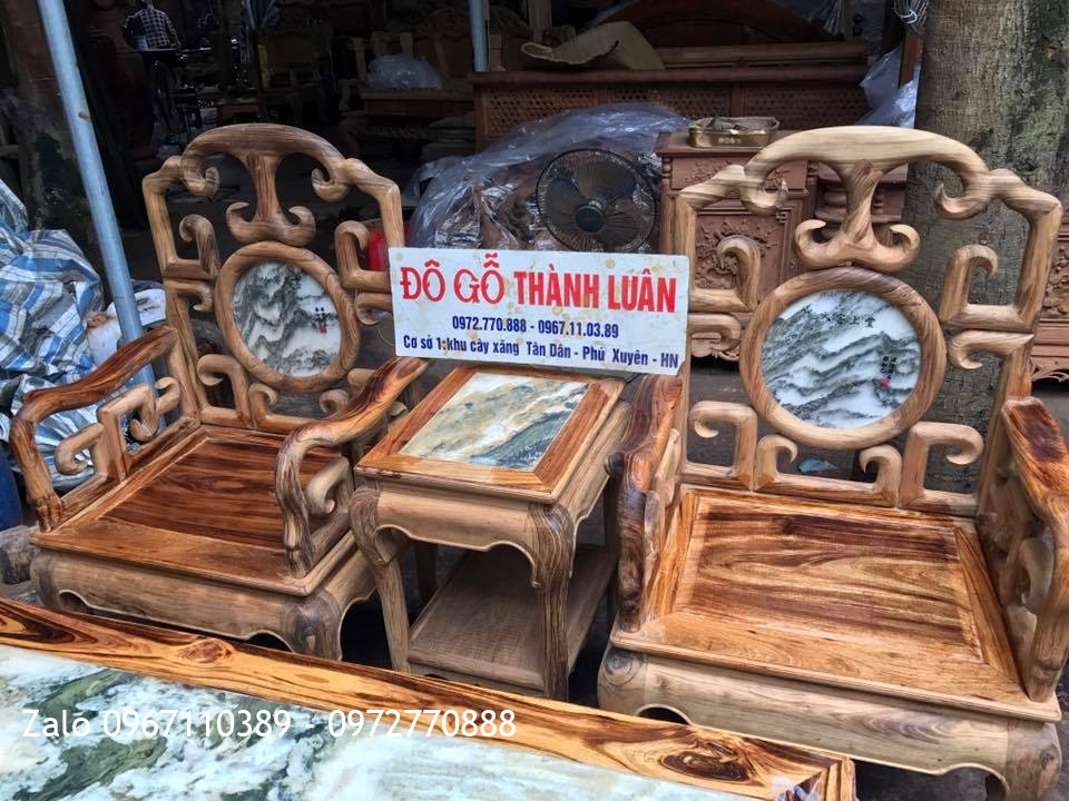 Bộ Ghế Móc Mỏ Gụ Ta Quảng Bình. 6 Món.