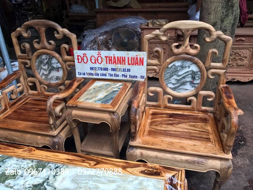 Bộ Ghế Móc Mỏ Gụ Ta Quảng Bình. 6 Món..