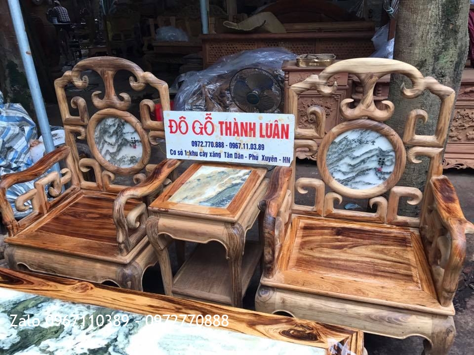 Bộ Ghế Móc Mỏ Gụ Ta Quảng Bình. 6 Món..