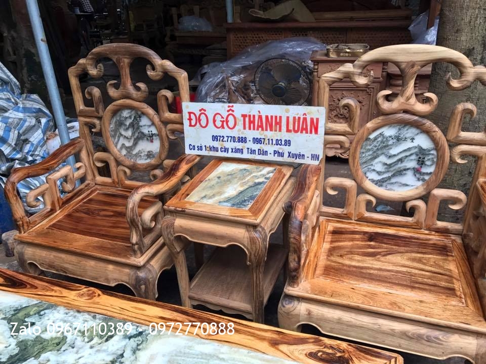 Bộ Ghế Móc Mỏ Gụ Ta Quảng Bình. 6 Món: