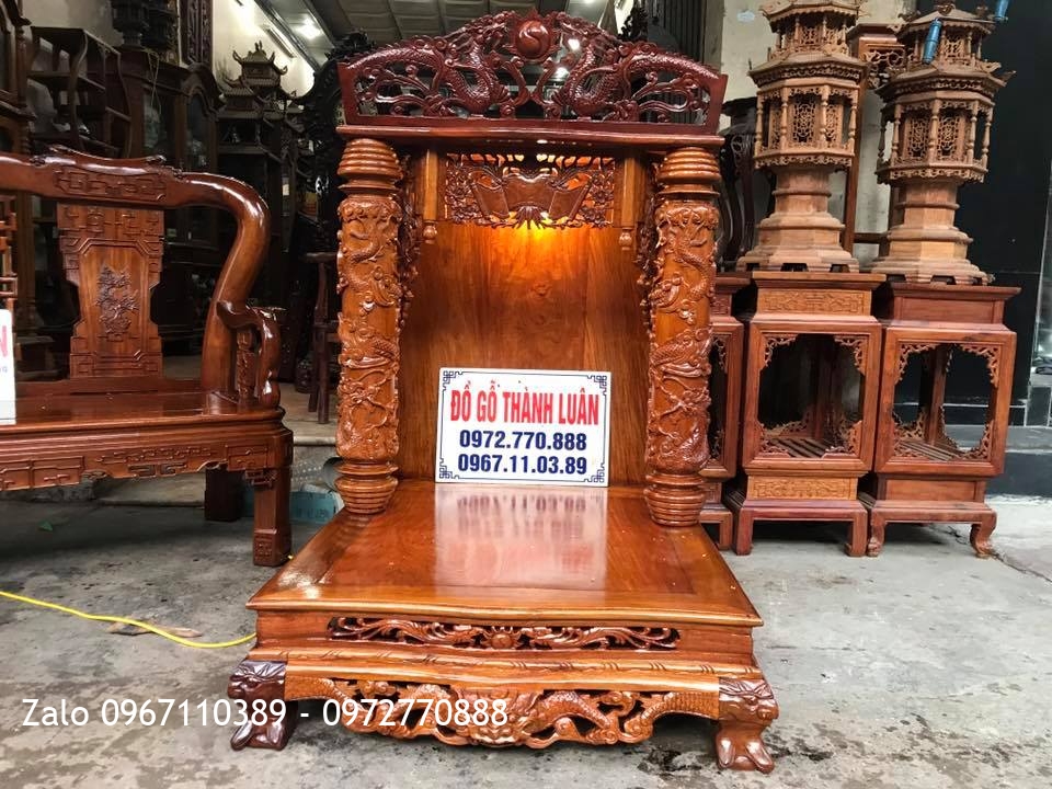 Bàn Thờ Thần Tài Gỗ Hương Đỏ Lào. Khách Hải Phòng: