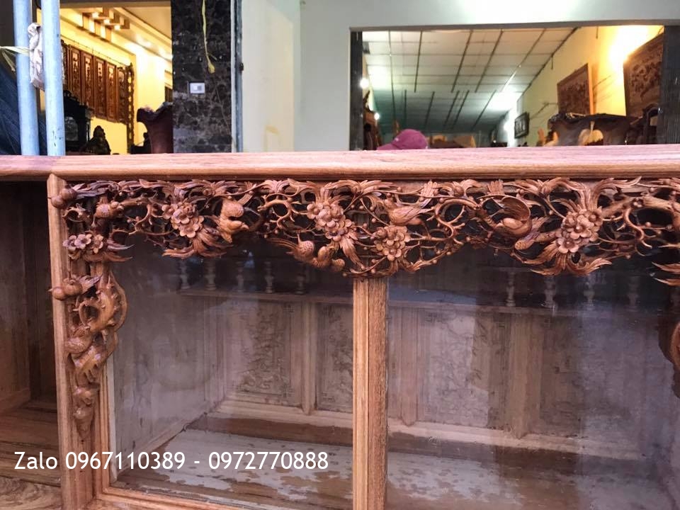 2 Tủ Chè Cánh Cong Gỗ Gụ. Khách Bắc Ninh:.