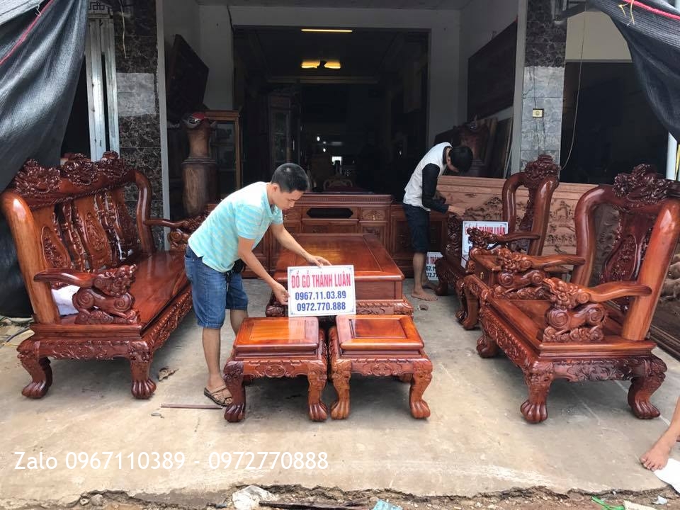 Bộ Bàn Ghế Minh Quốc Nghê, Kệ Tivi Gỗ Hương Đỏ Lào.Cô Chú Tuấn Quỳnh Thái Nguyên   